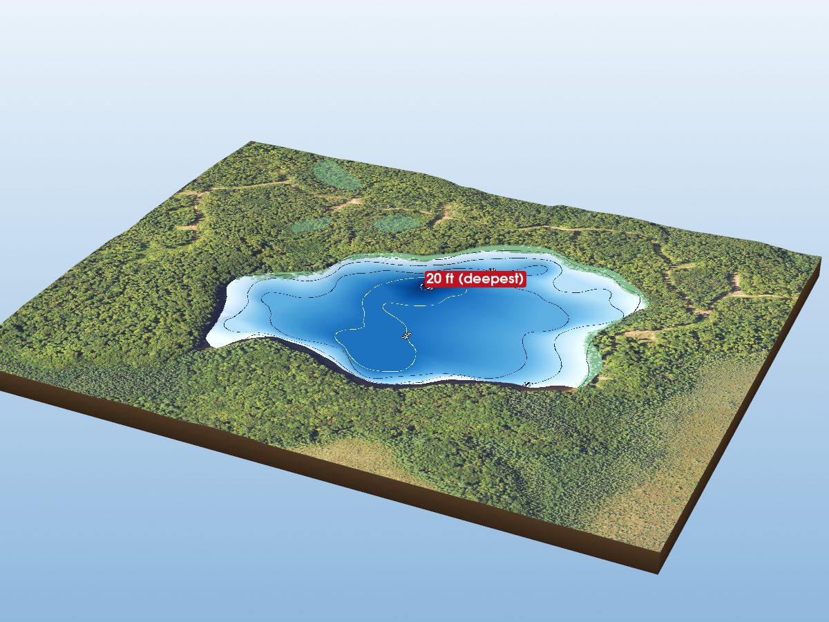Depth map of Crane Lake