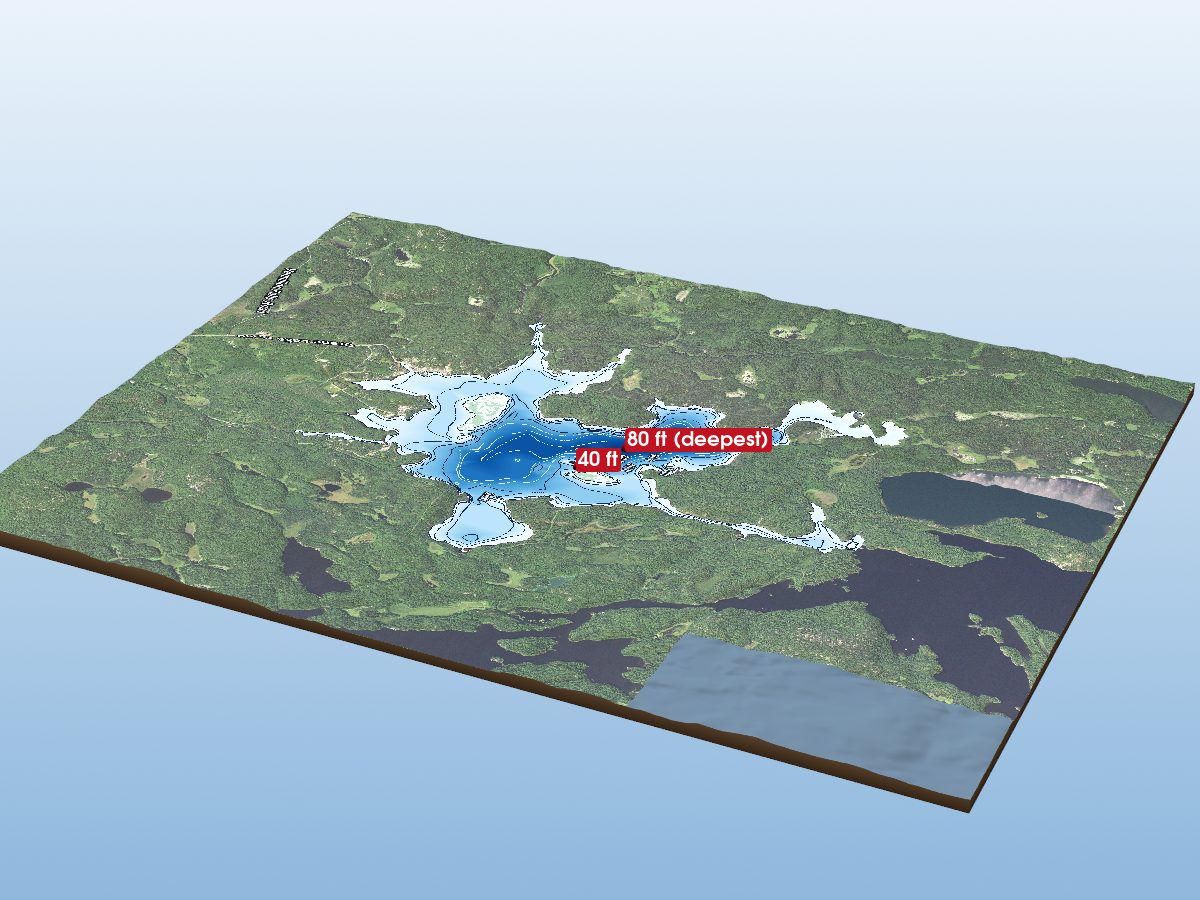 Depth map of Crane Lake
