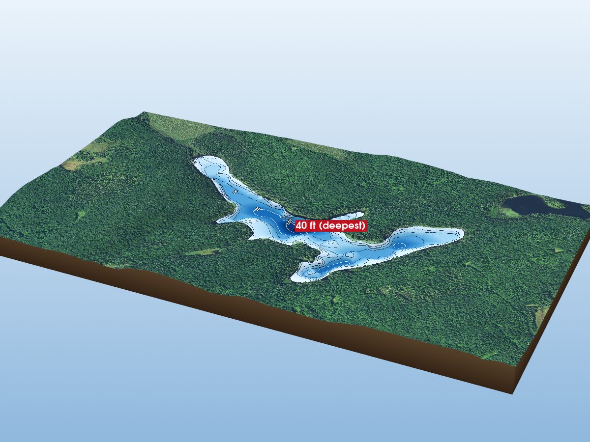 Depth map of Cranebill Lake