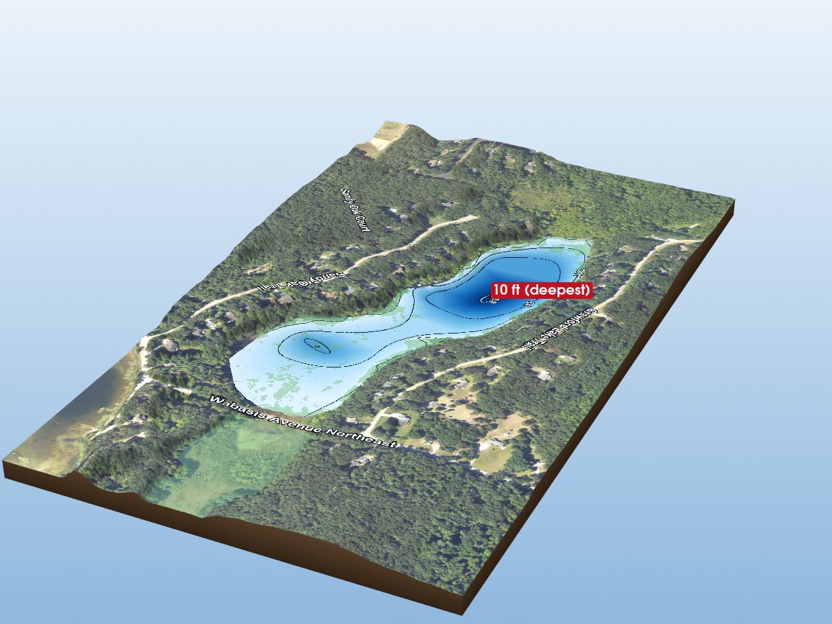 Depth map of Crawford Lake