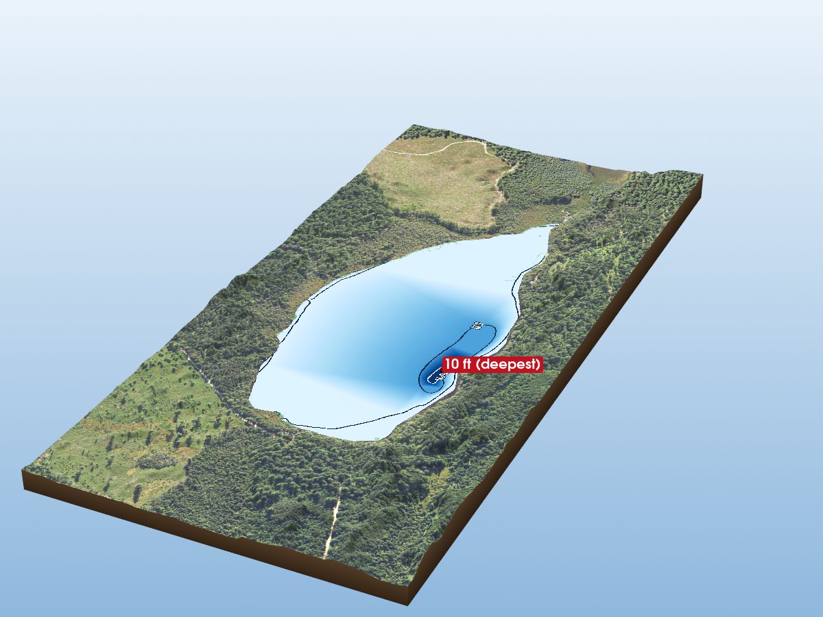 Depth map of Cris Brown Lake