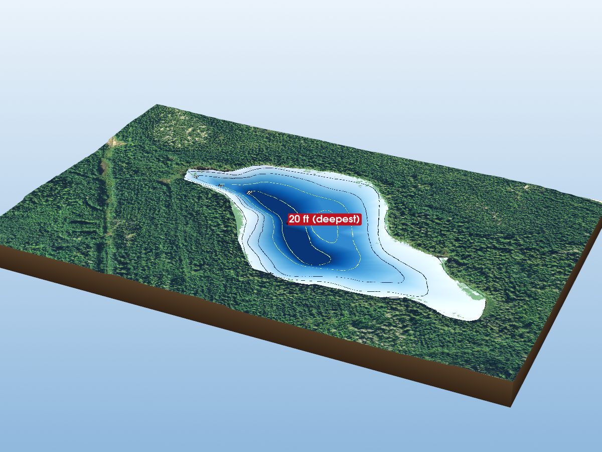 Depth map of Cromlech Lake 14
