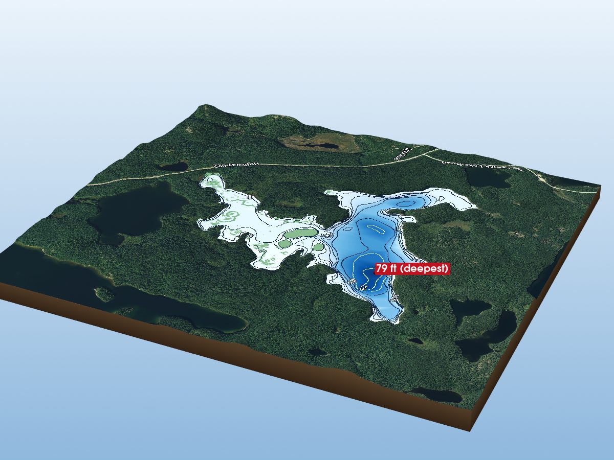 Depth map of Crook Lake