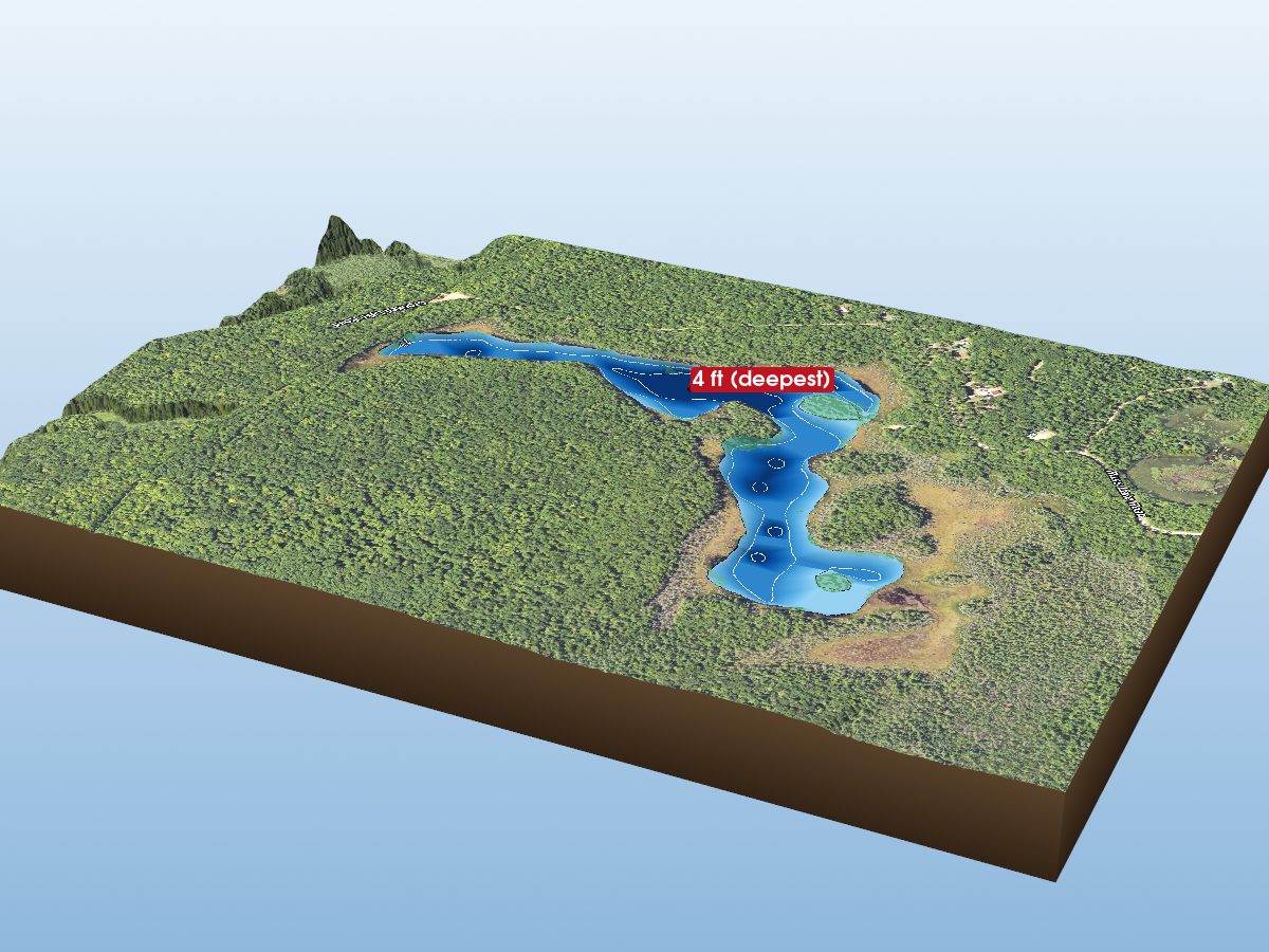 Depth map of Crooked Lake