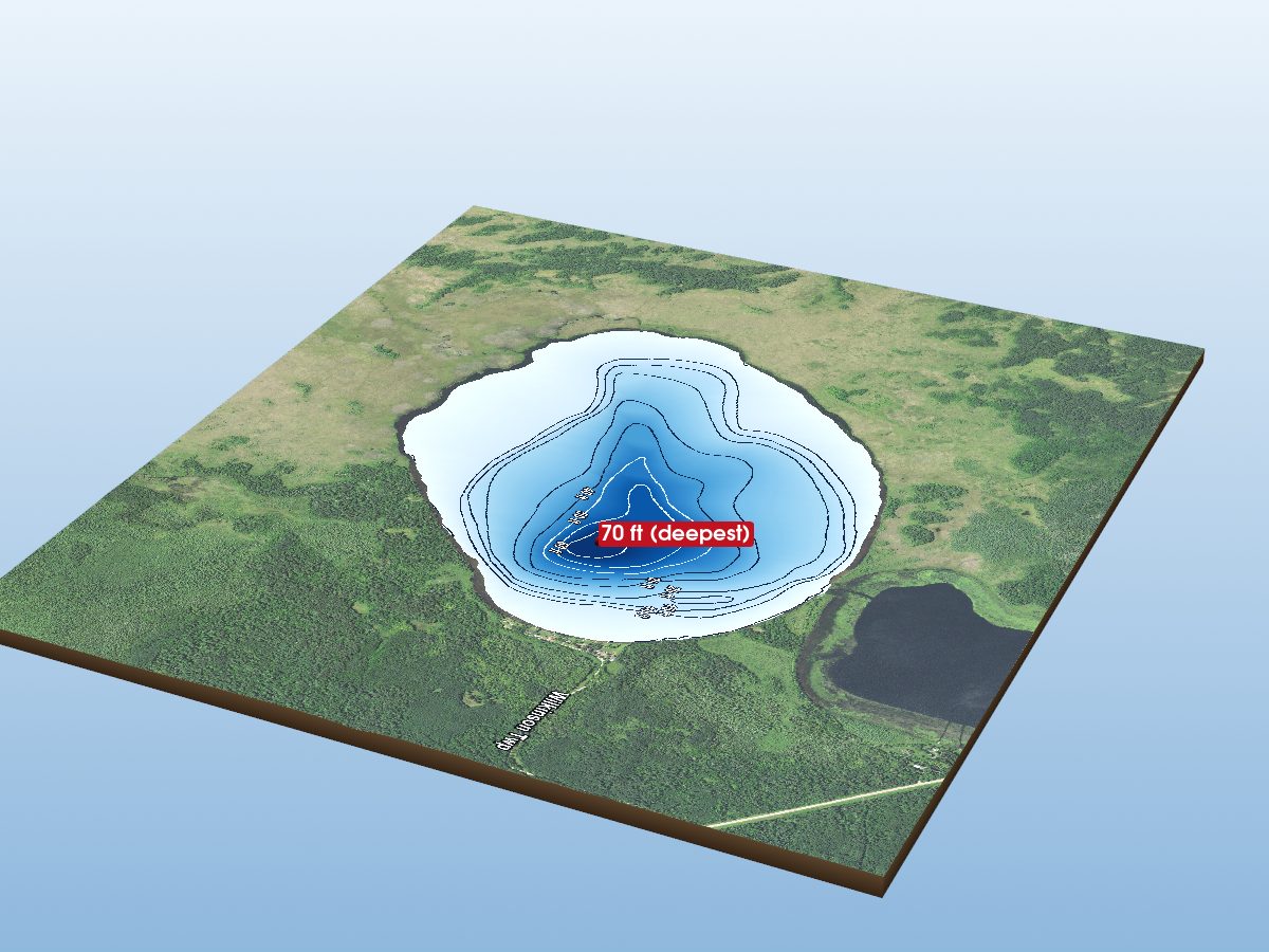 Depth map of Crooked Lake