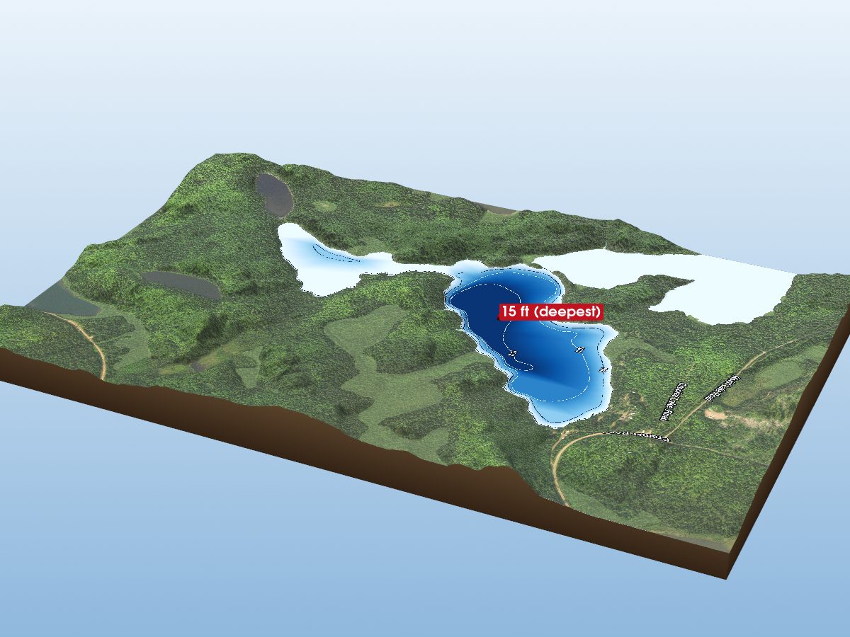 Depth map of Crooked Lake (East Bay)