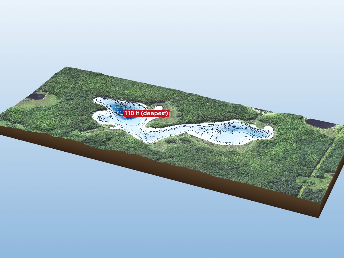 Depth map of Crooked Lake