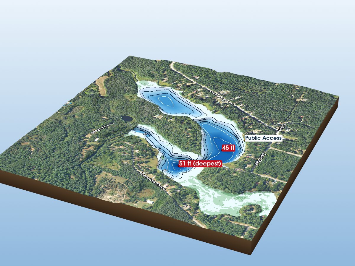 Depth map of Crooked Lake