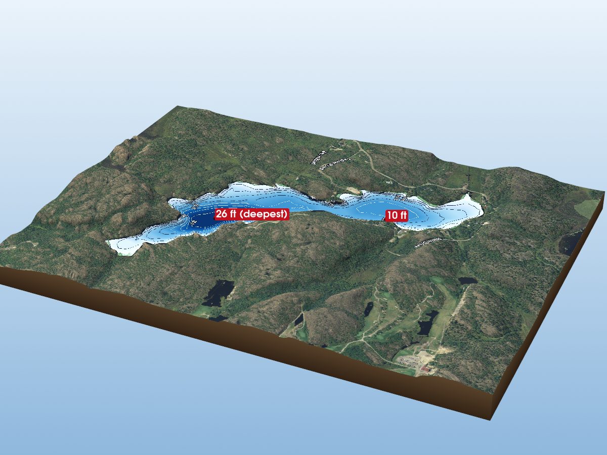 Depth map of Crooked Lake
