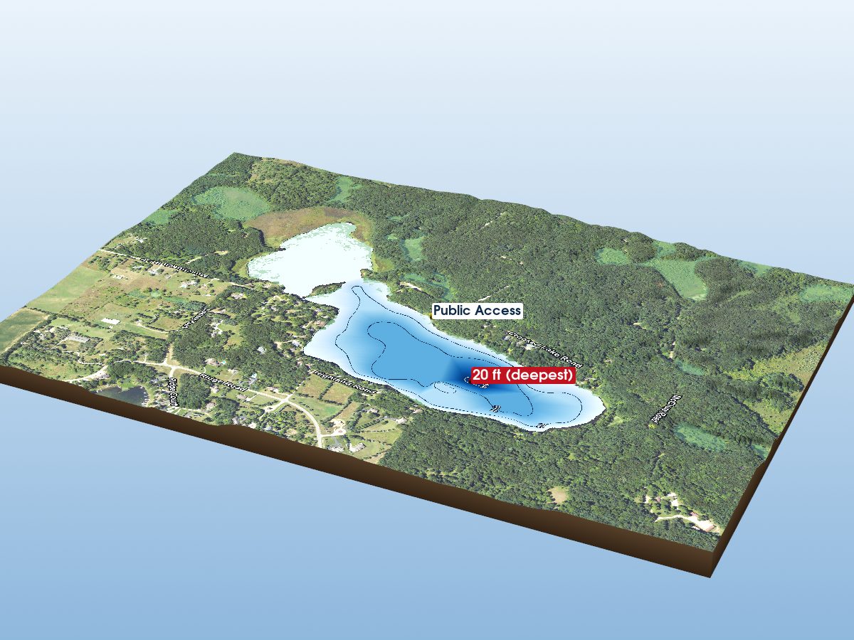 Depth map of Crooked Lake