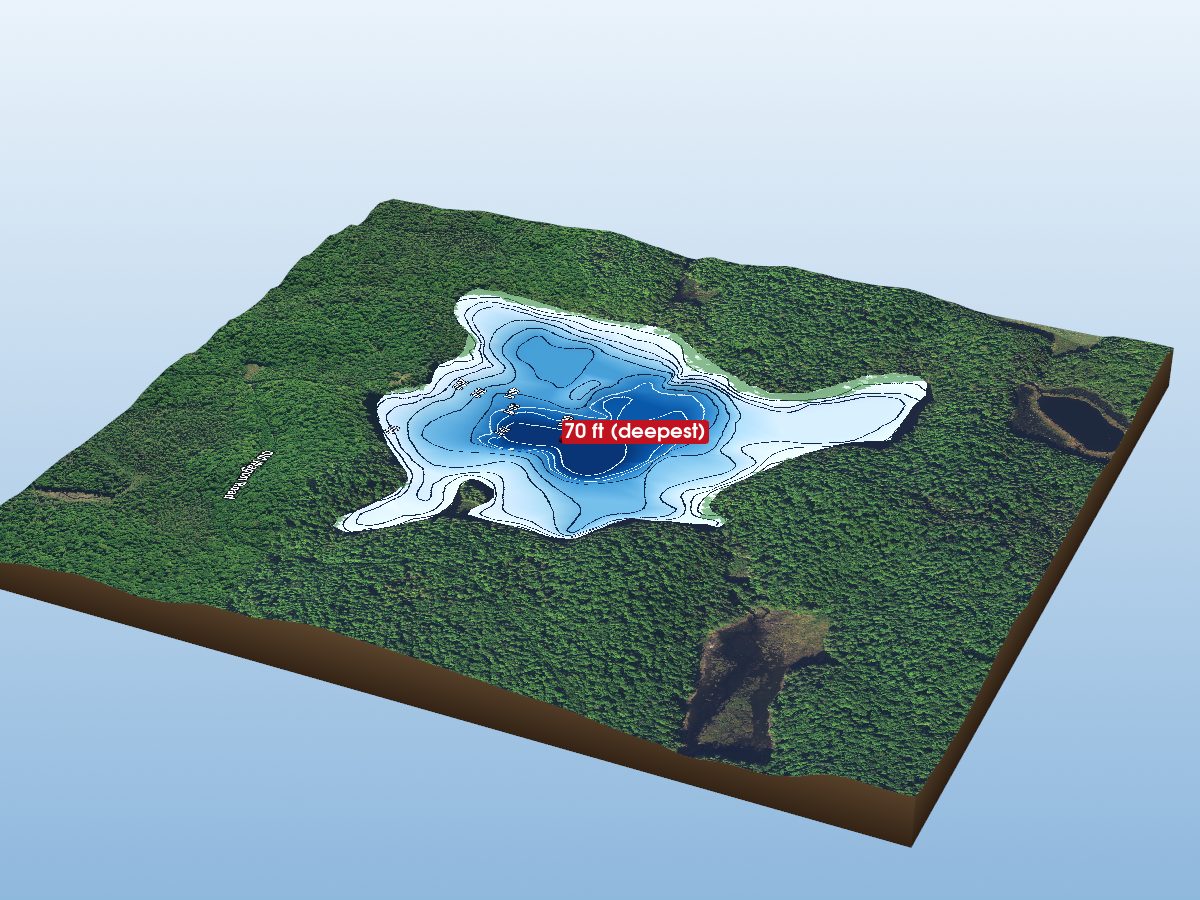 Depth map of Crosson Lake