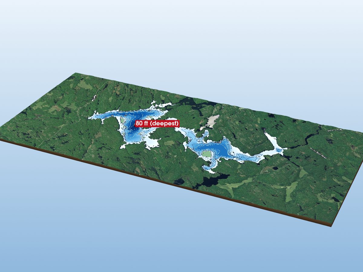 Depth map of Crotch Lake