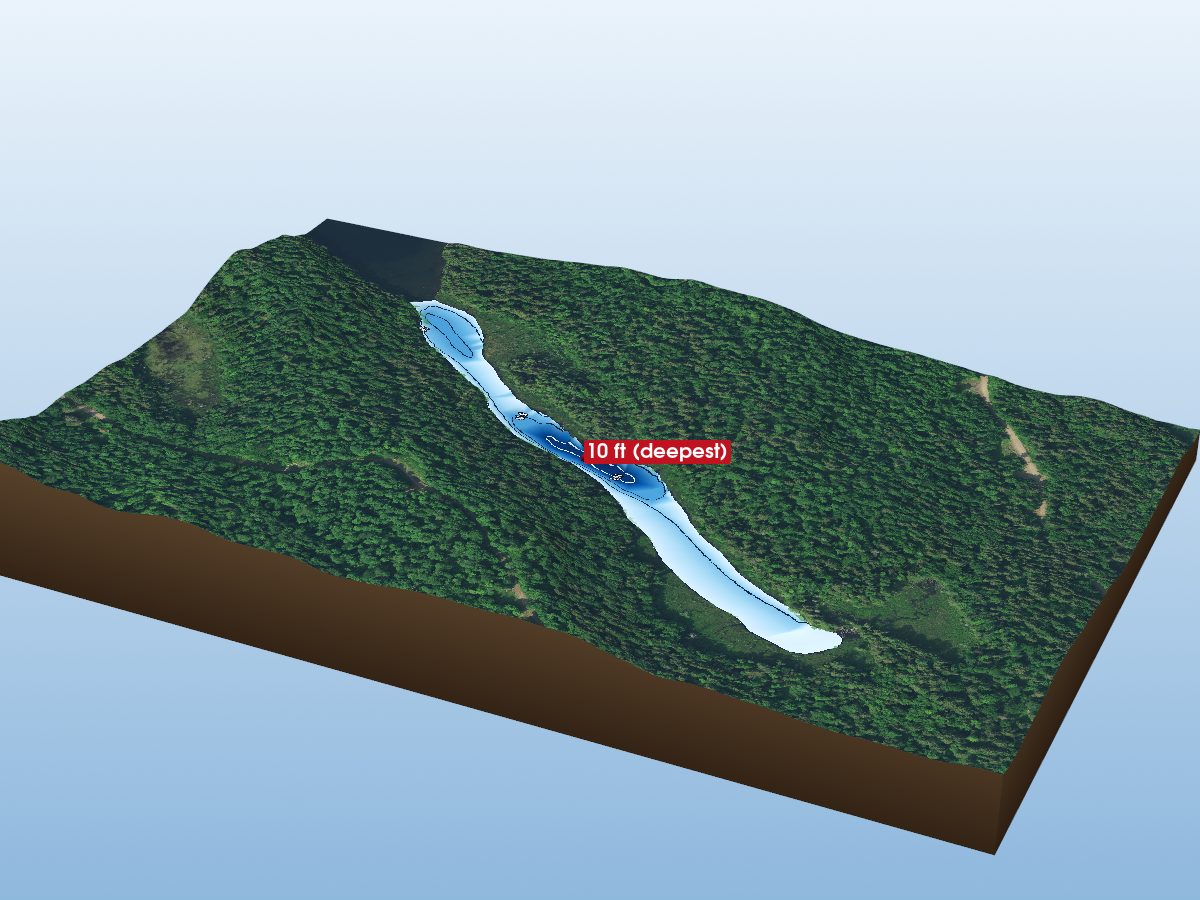 Depth map of Crown Creek