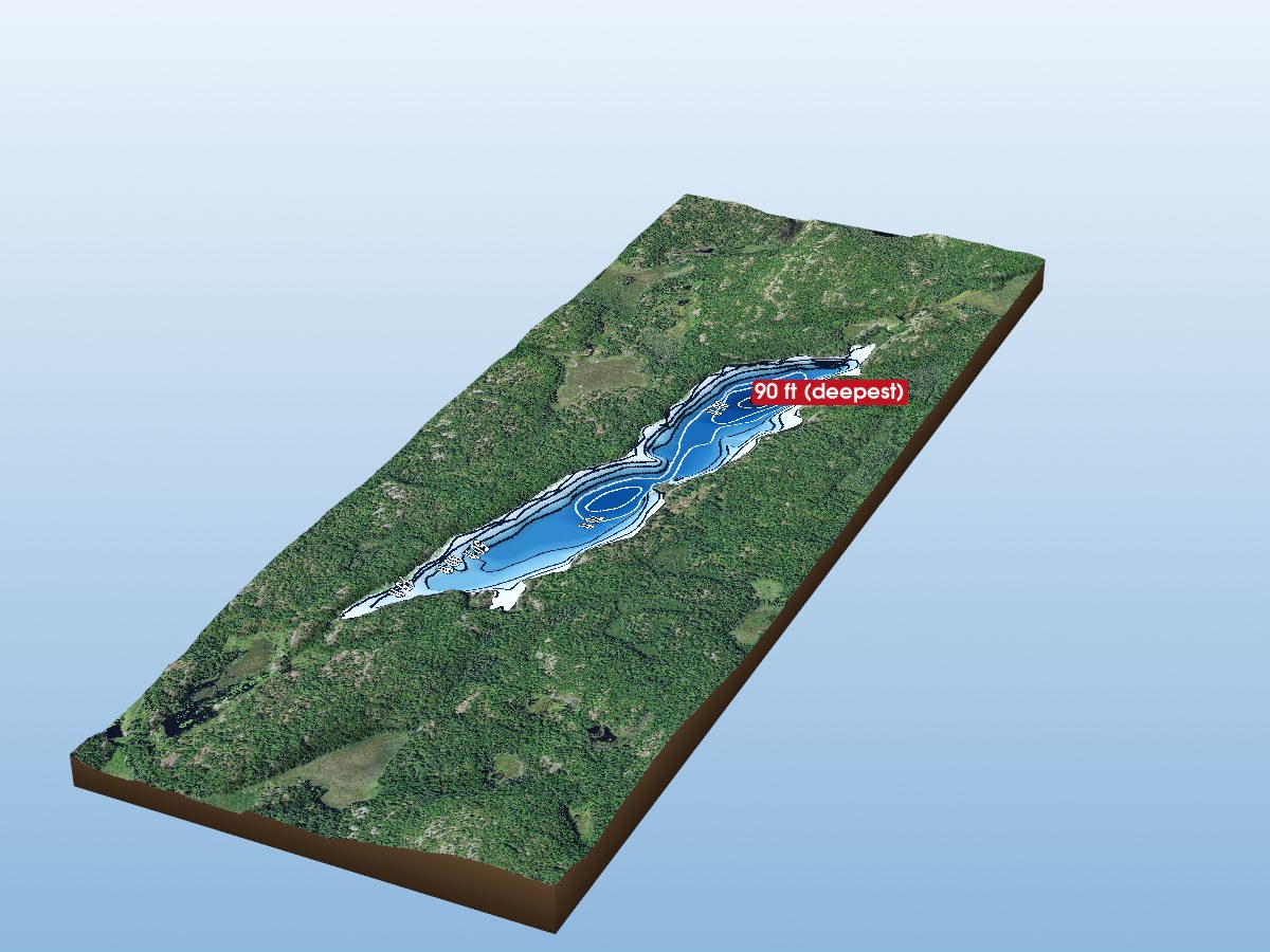 Depth map of Cruiser Lake