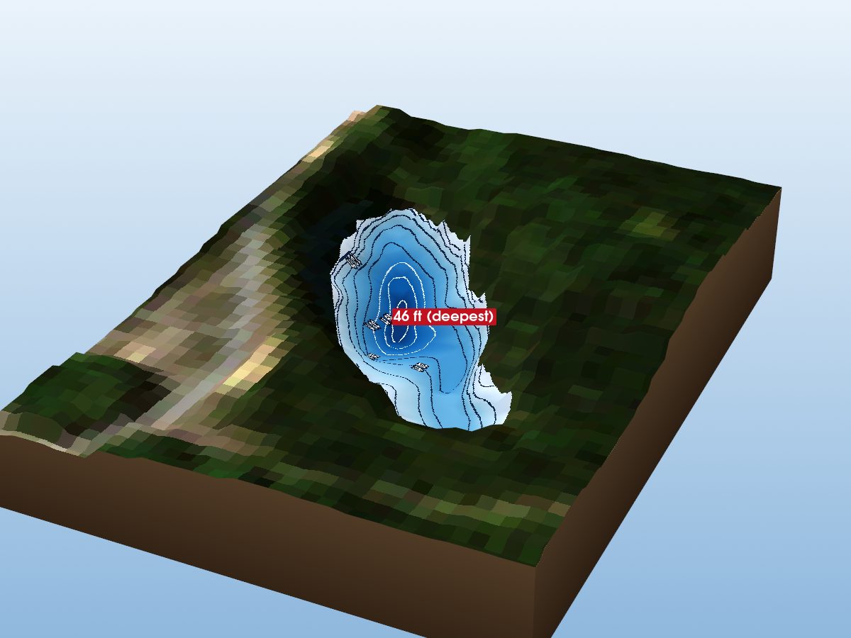 Depth map of Cruz Lake