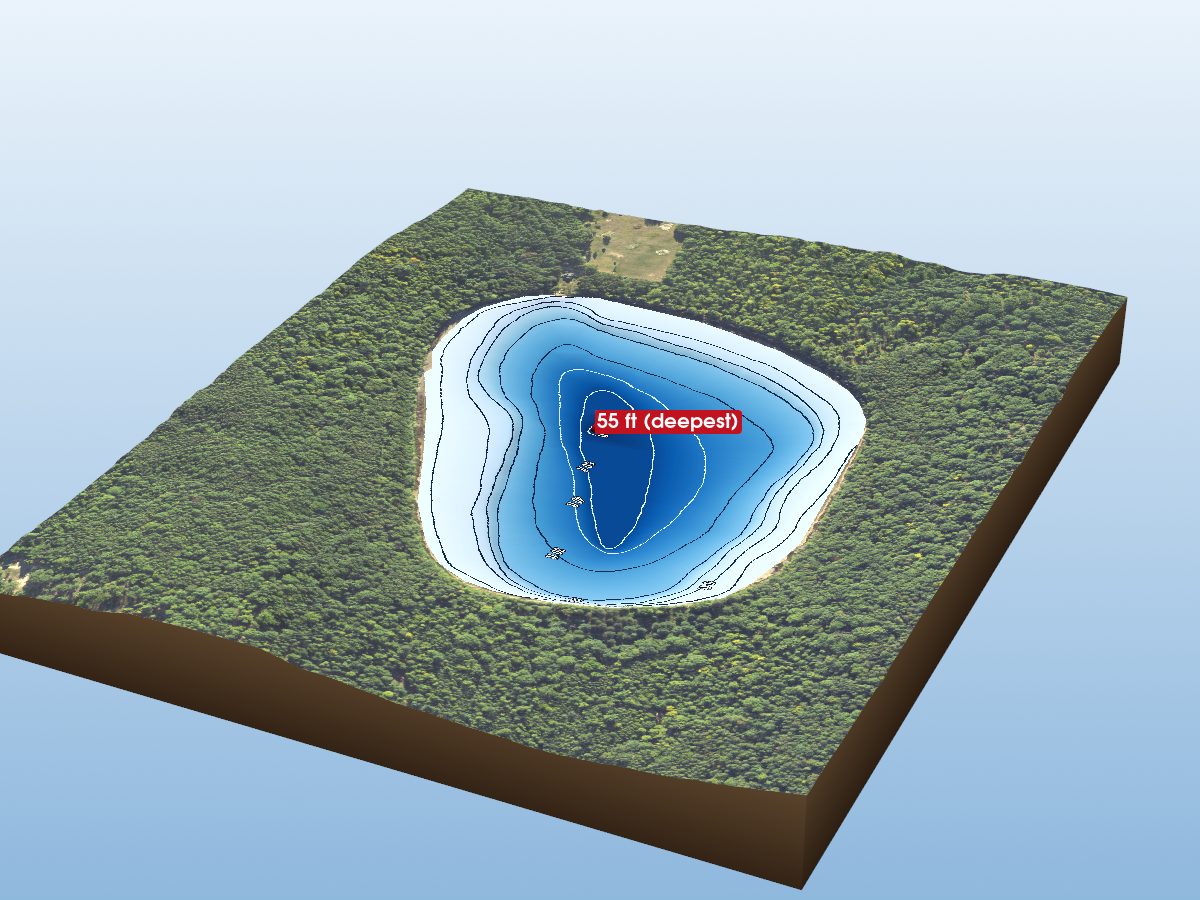 Depth map of Crystal Lake