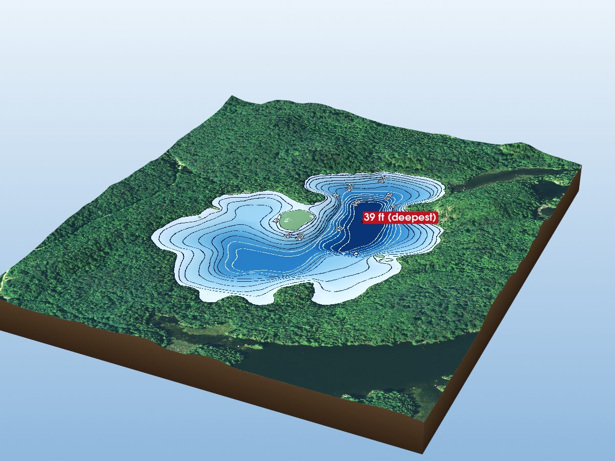Depth map of Crystal Lake