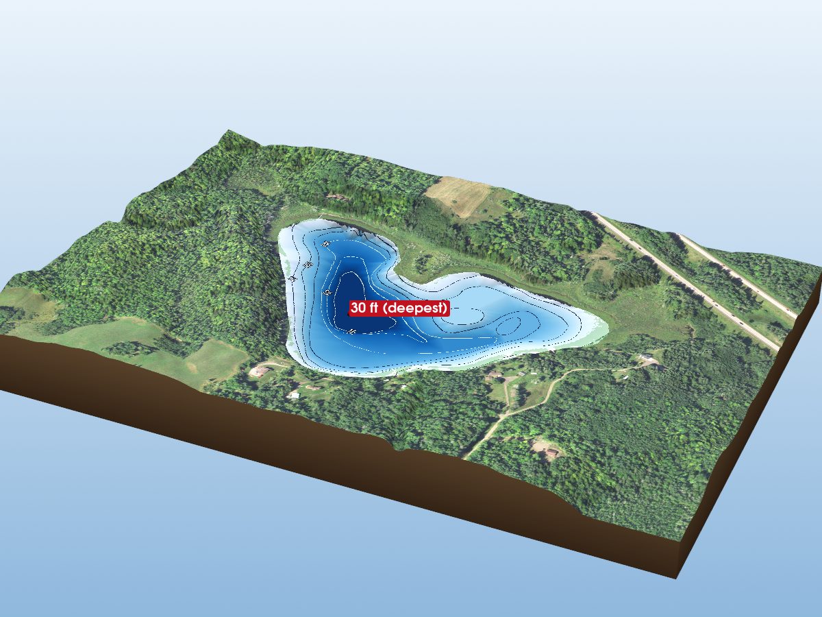 Depth map of Crystal Lake