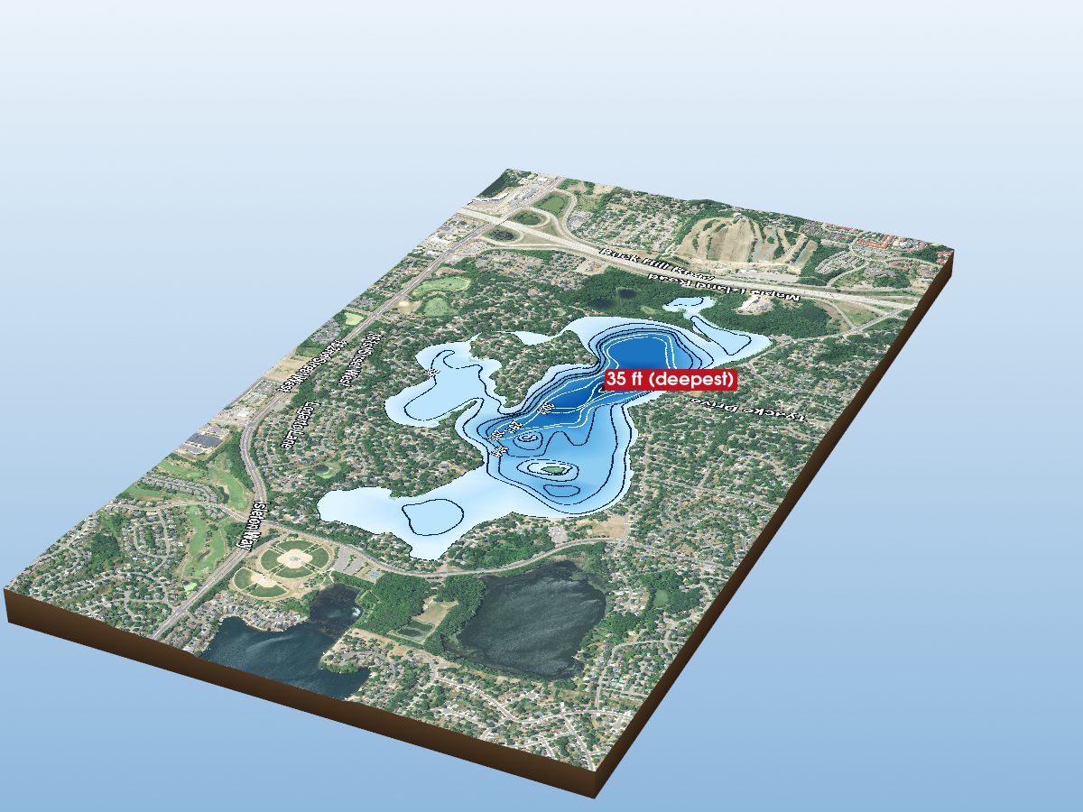 Depth map of Crystal Lake