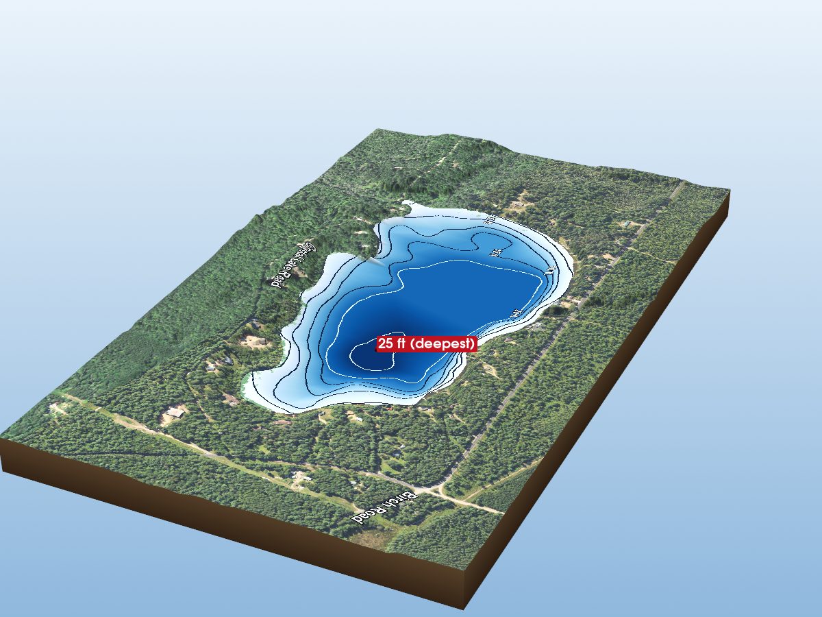 Depth map of Crystal Lake