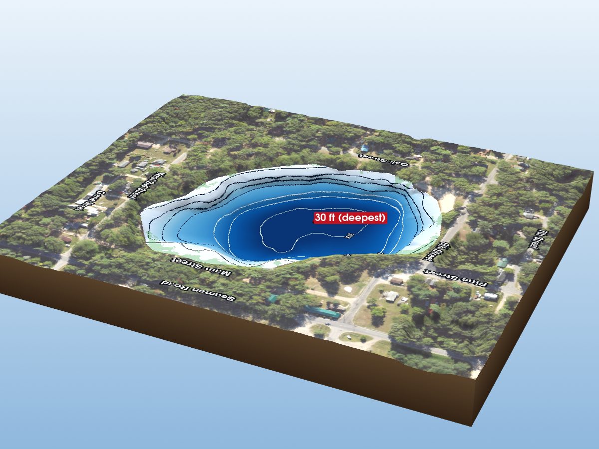 Depth map of Crystal Lake