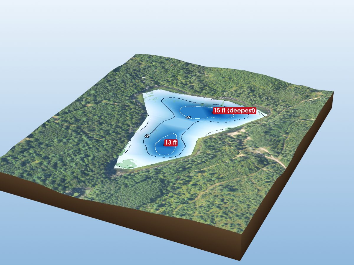 Depth map of Crystal Lake
