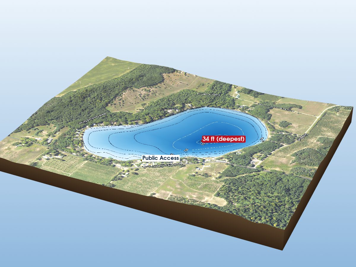 Depth map of Crystal Lake