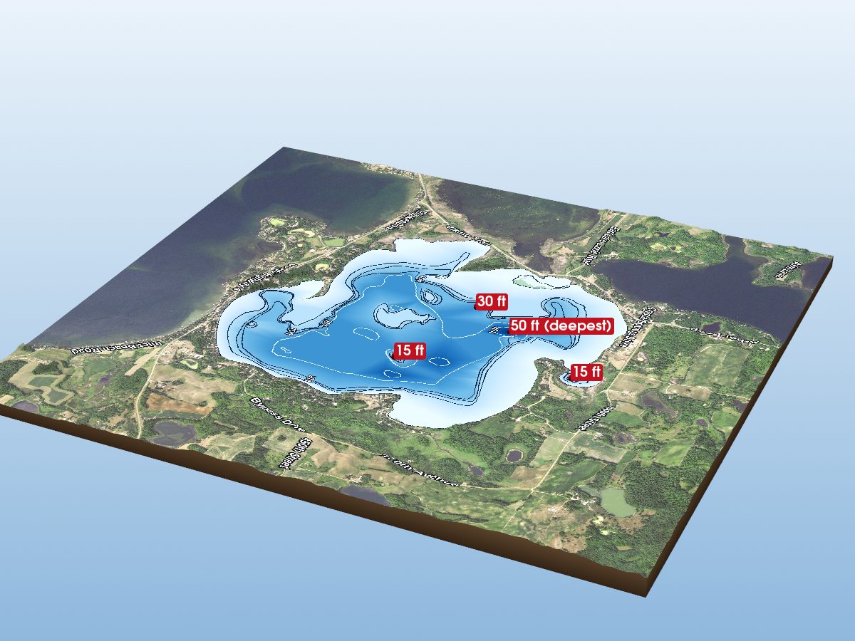 Depth map of Crystal Lake