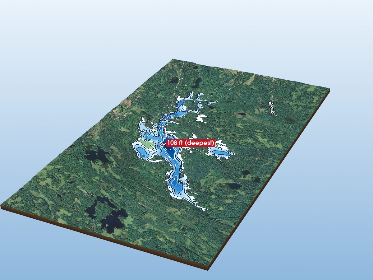 Depth map of Crystal Lake