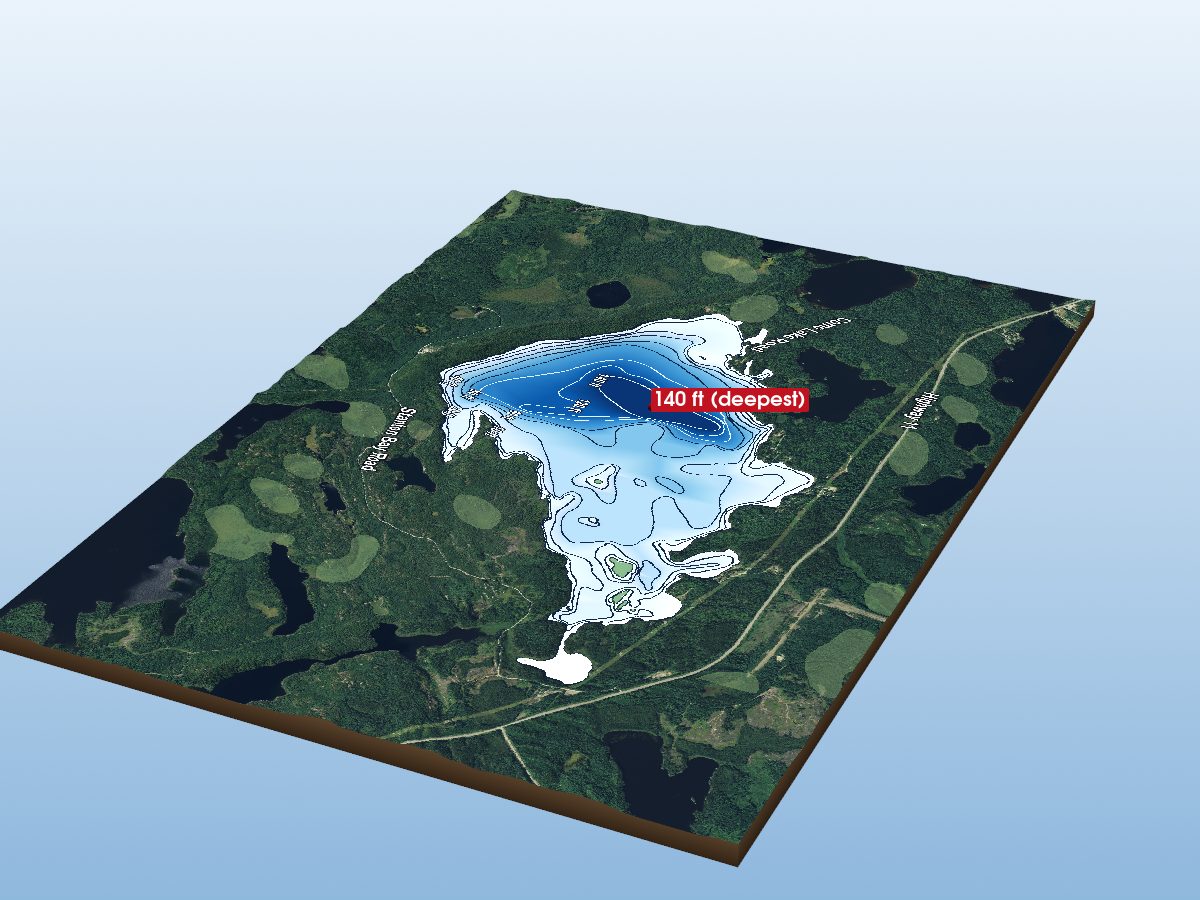 Depth map of Crystal Lake