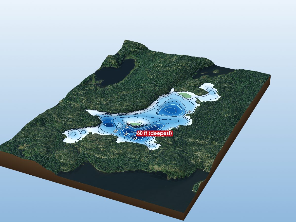 Depth map of Crystal Lake