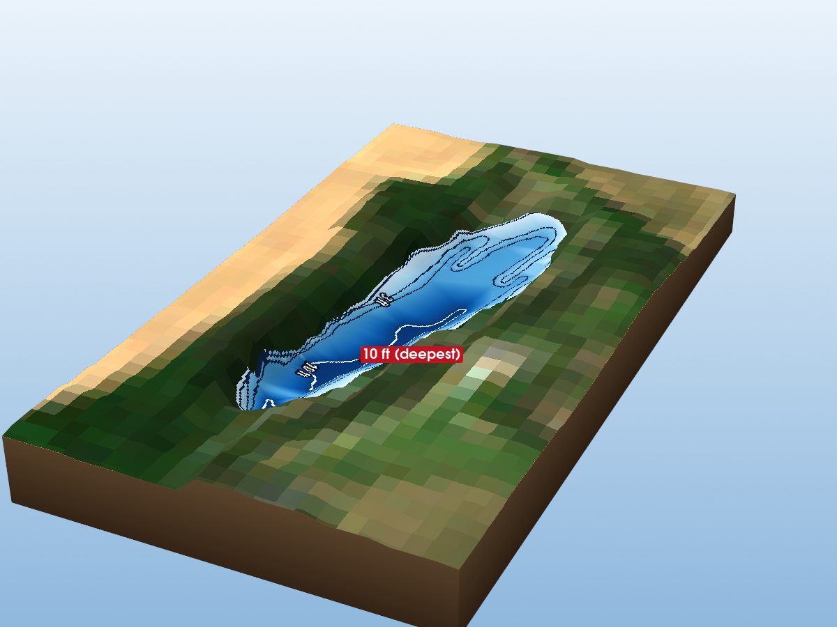 Depth map of Crystal Spring Park Lake