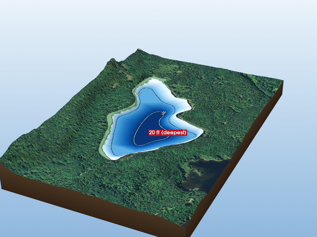 Depth map of Cub Bear Lake