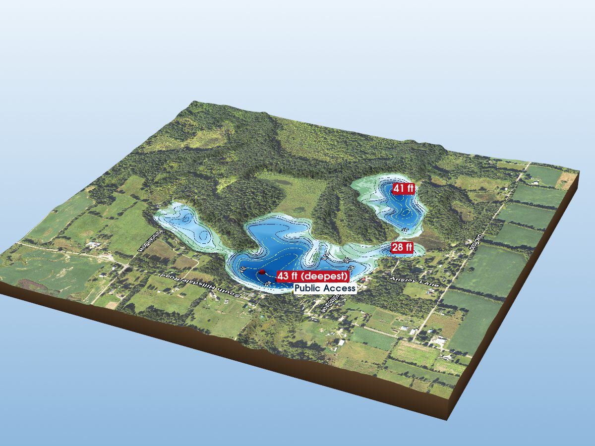 Depth map of Cub Lake