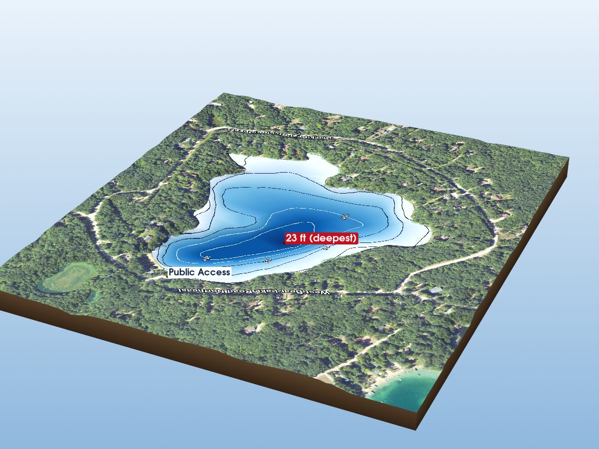 Depth map of Cub Lake