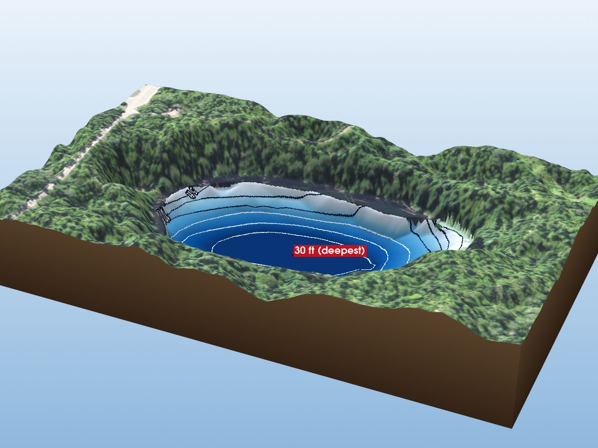 Depth map of Cub Lake