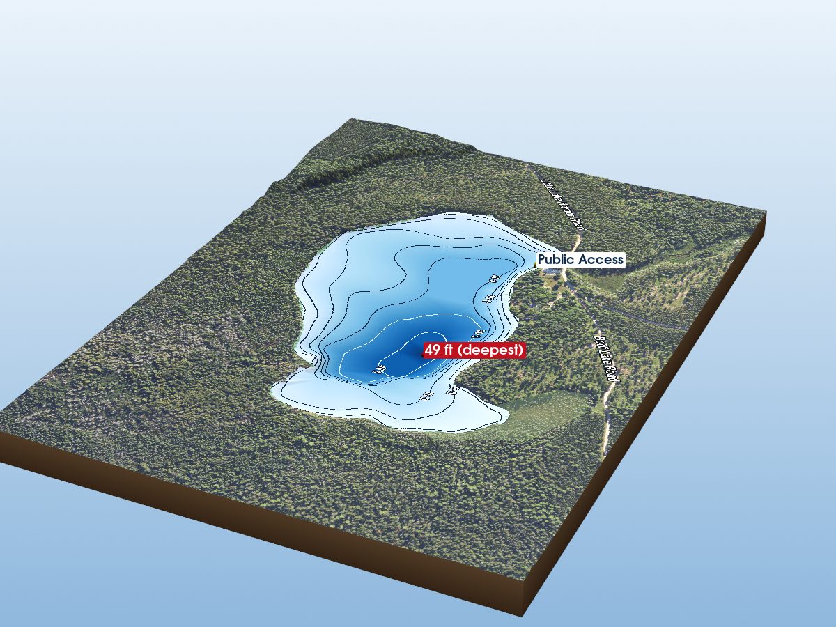 Depth map of Culhane Lake