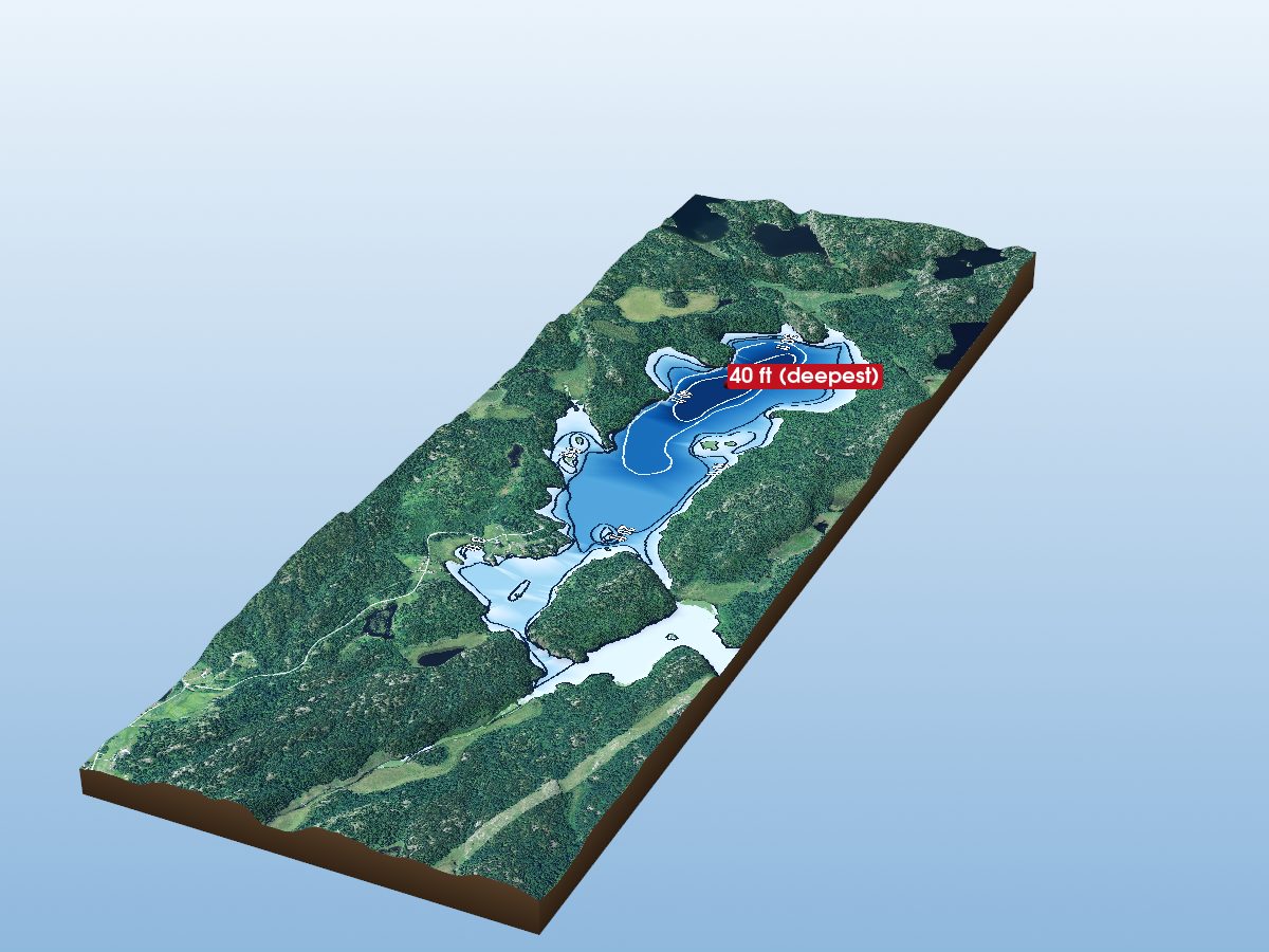 Depth map of Culloden Lake