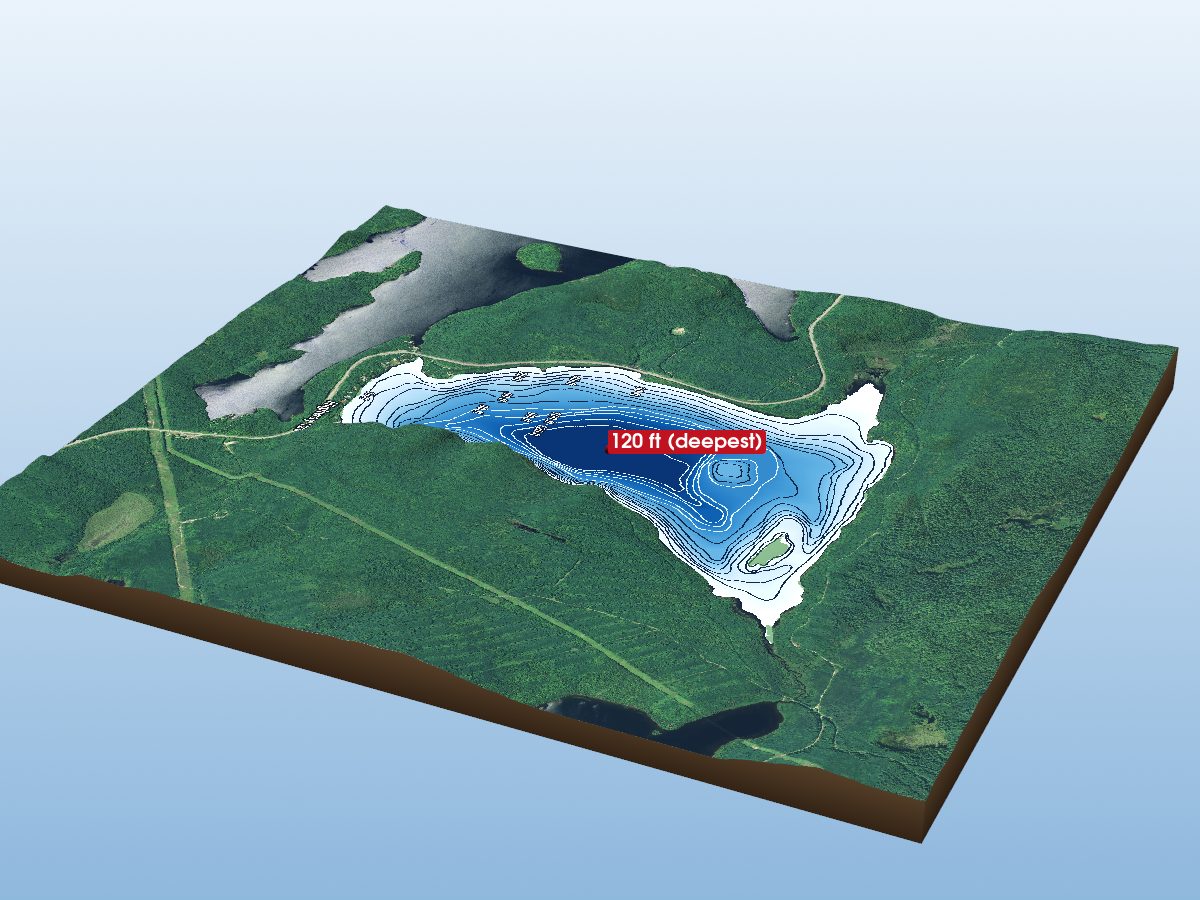 Depth map of Cumming's Lake