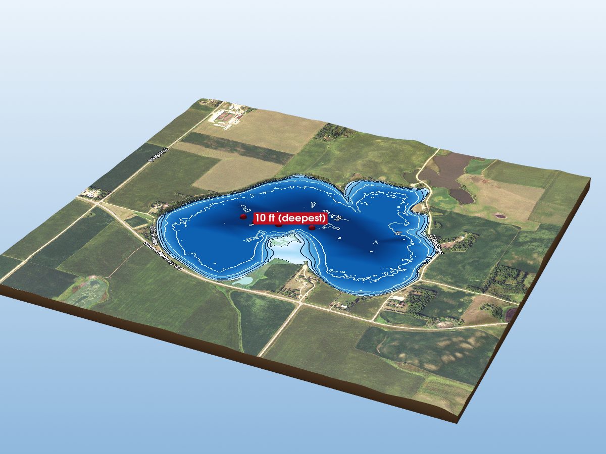 Depth map of Currant Lake