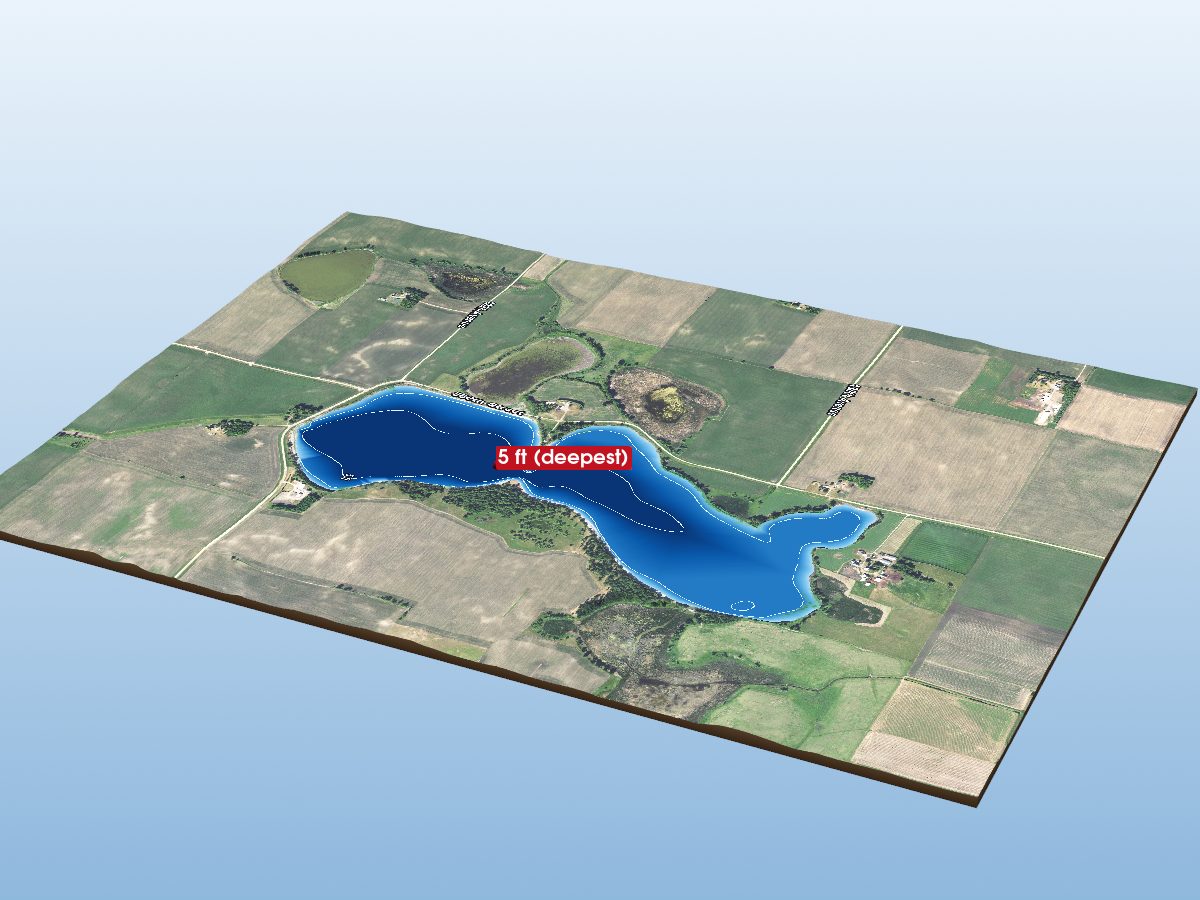 Depth map of Curtis Lake