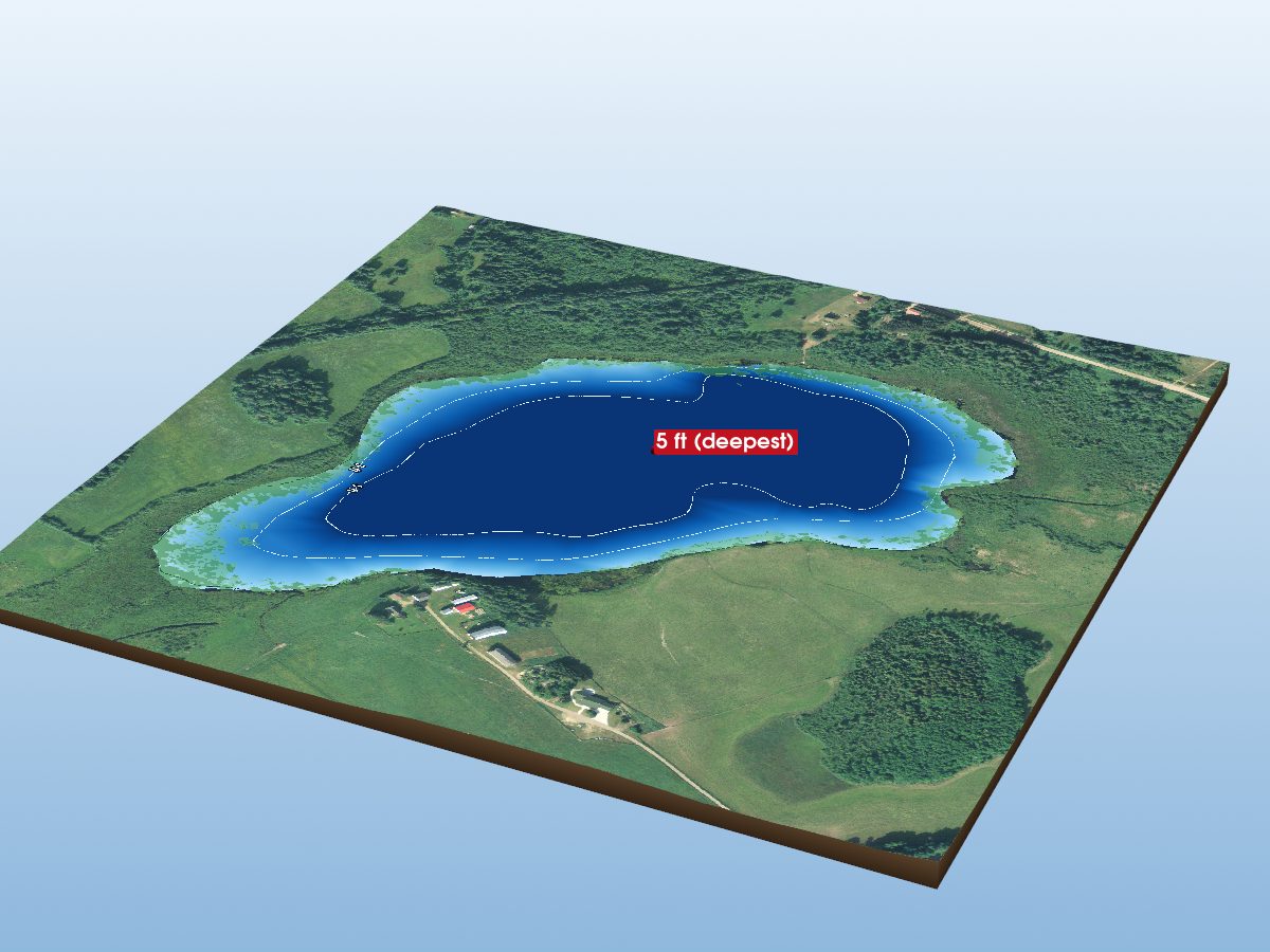 Depth map of Cybulski Lake