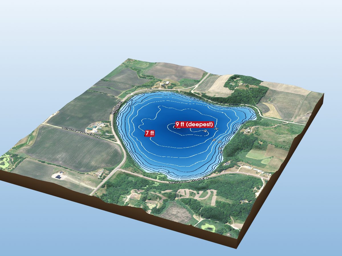 Depth map of Cynthia Lake