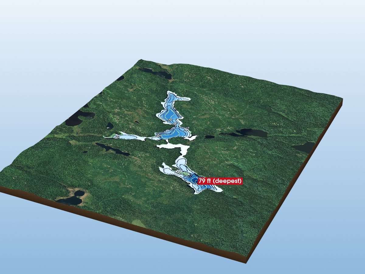 Depth map of Cypress Lake