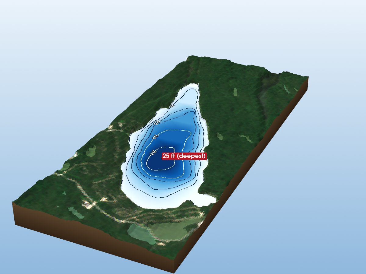 Depth map of Cyprus Lake