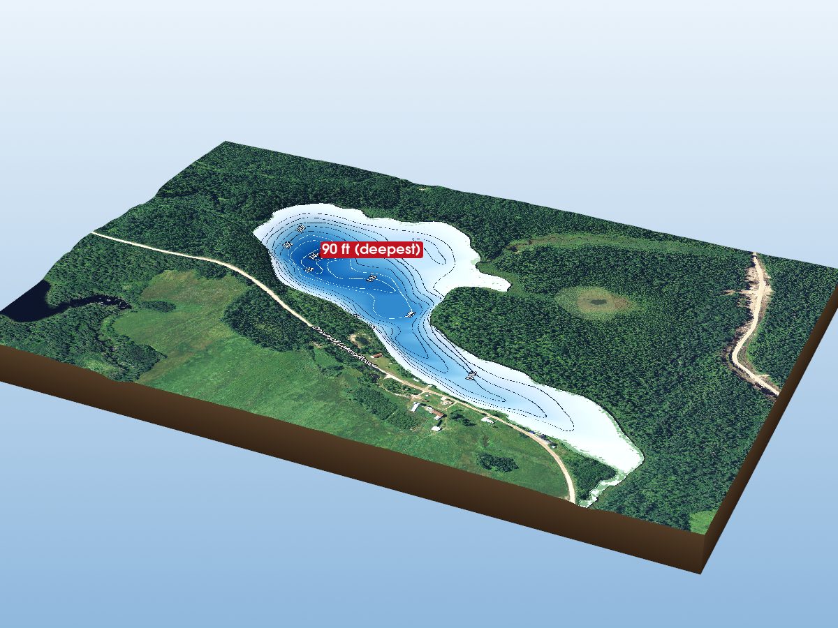 Depth map of D'Amour Lake