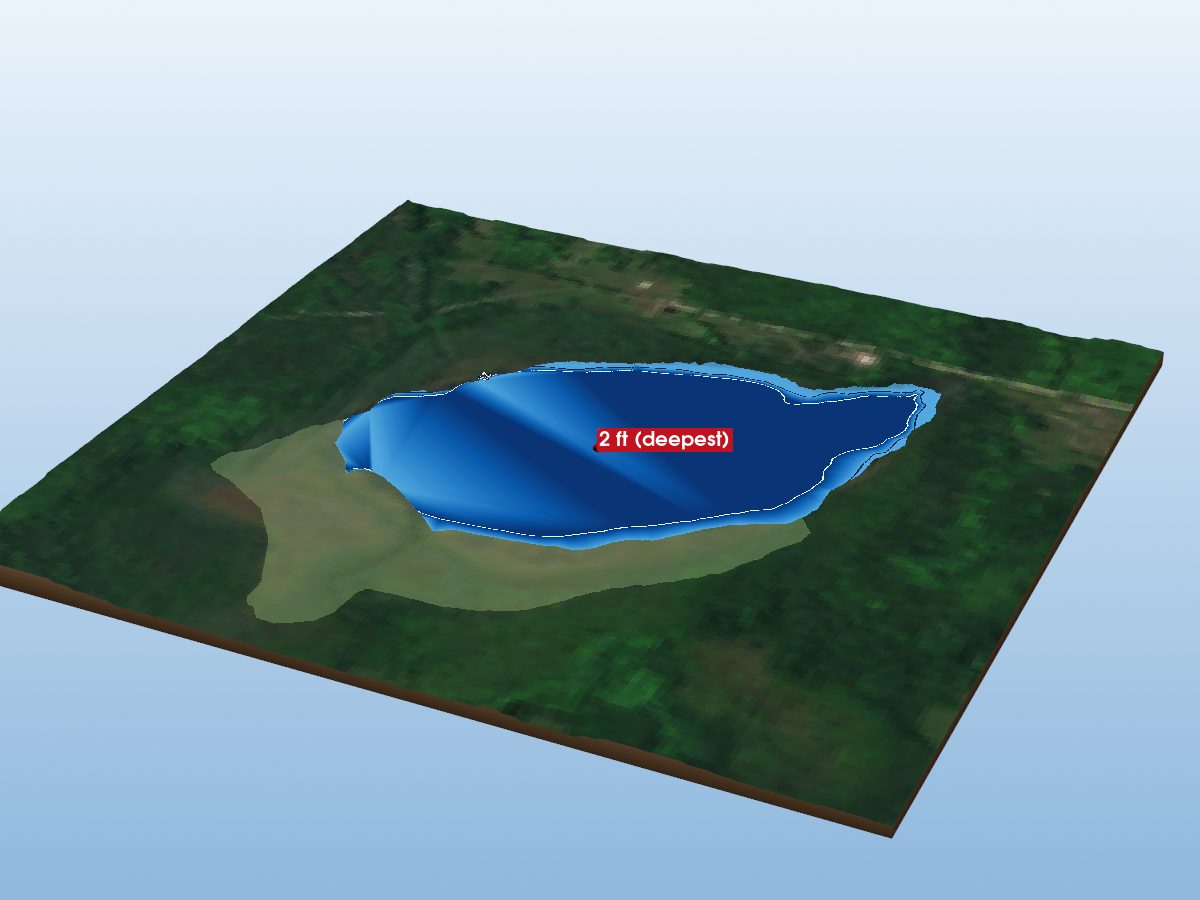 Depth map of Dace Lake