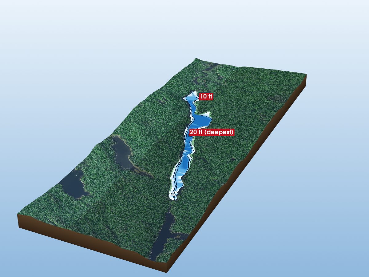 Depth map of Dagger Lake