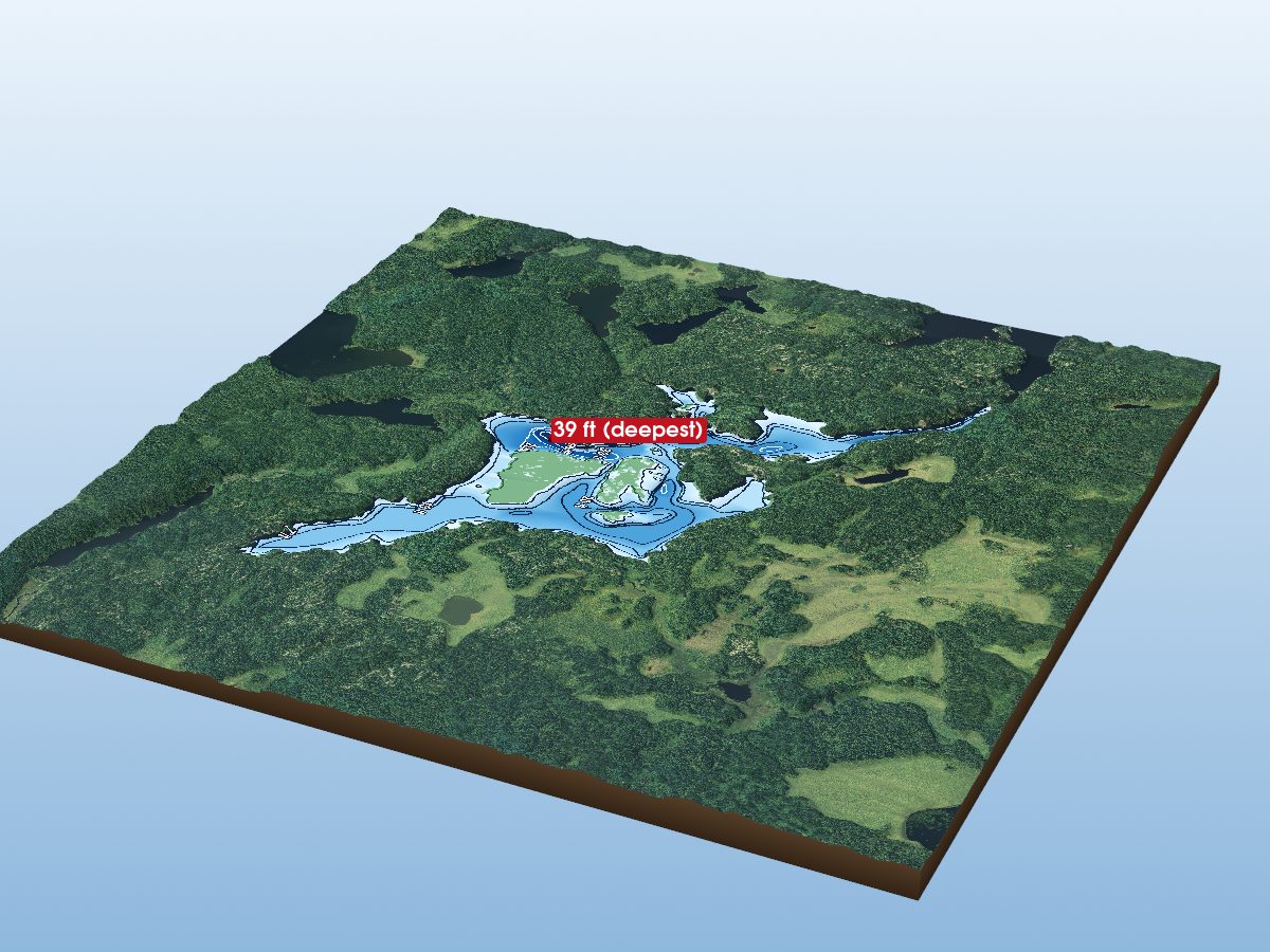 Depth map of Dagger Lake