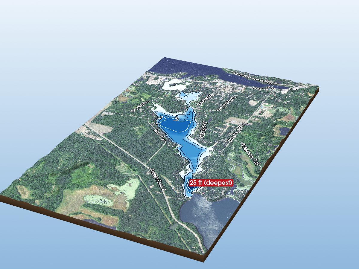Depth map of Daggett Lake